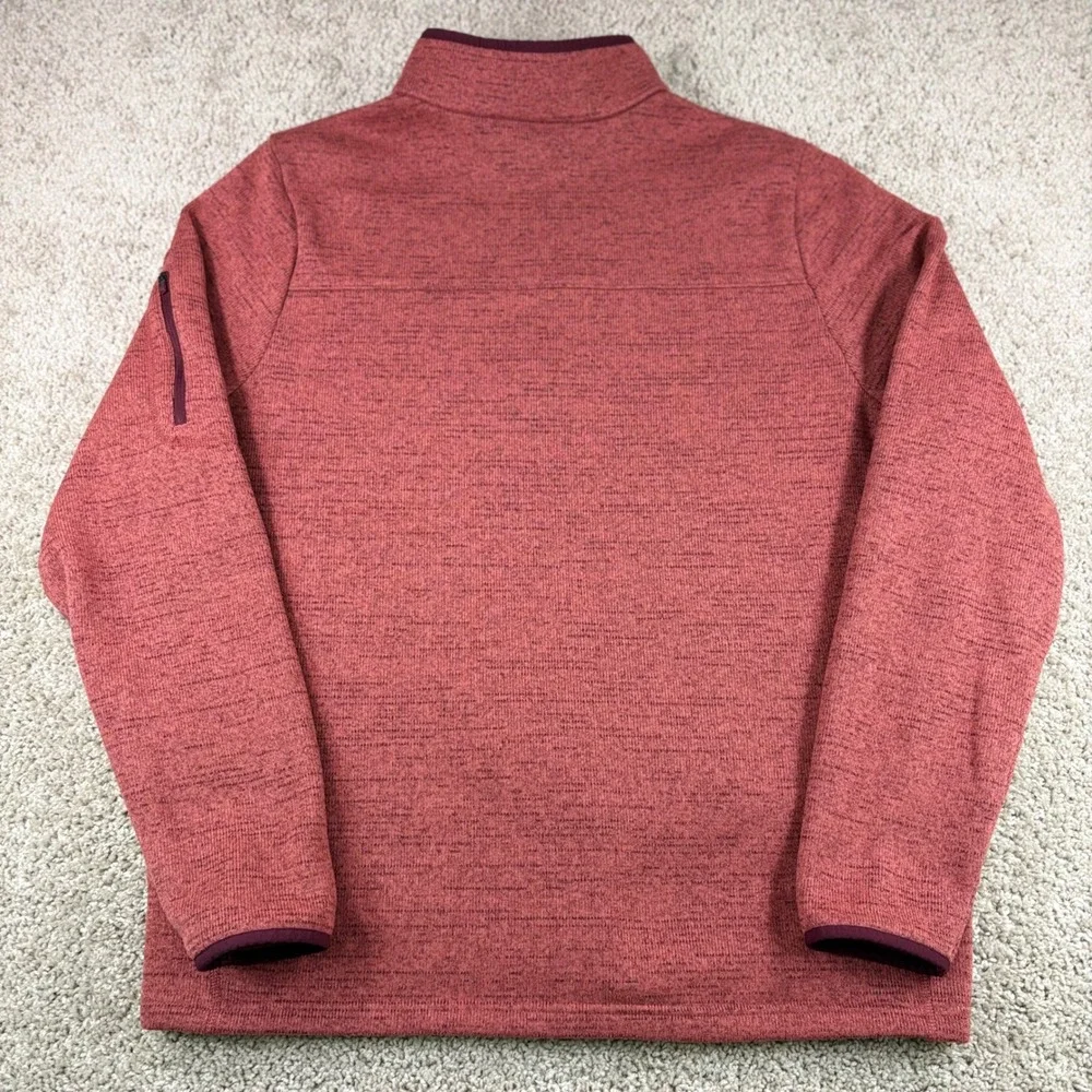 Under Armour 1/4 Zip Pullover Mens XL Red Heather Fleece Sweater 1380271 Active